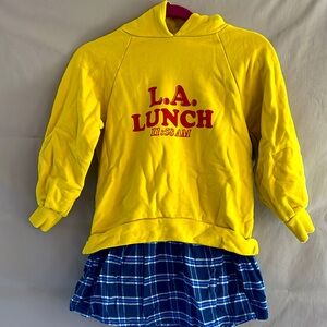 Zara Girl Collection Graphic Hoodie with Shirt detail size 8